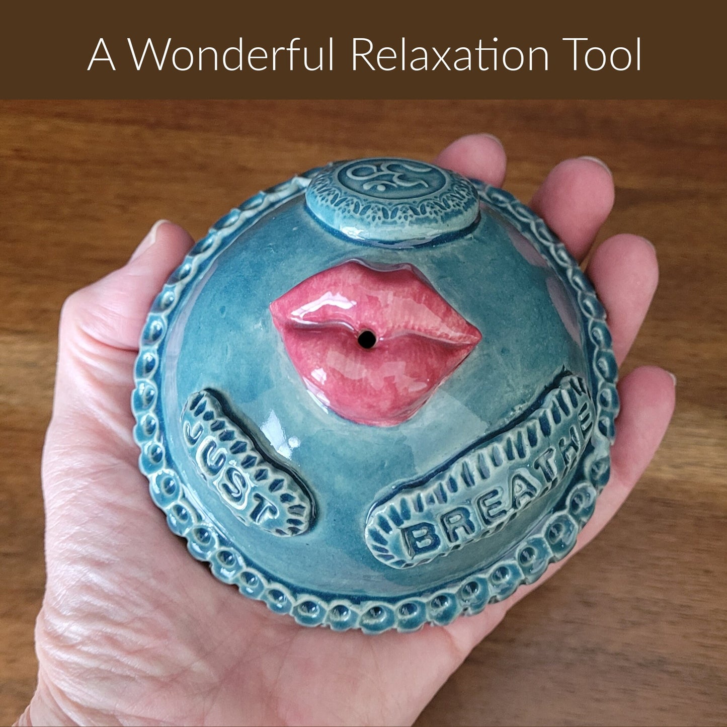 Just Breathe Incense Burner for Mindful Meditation