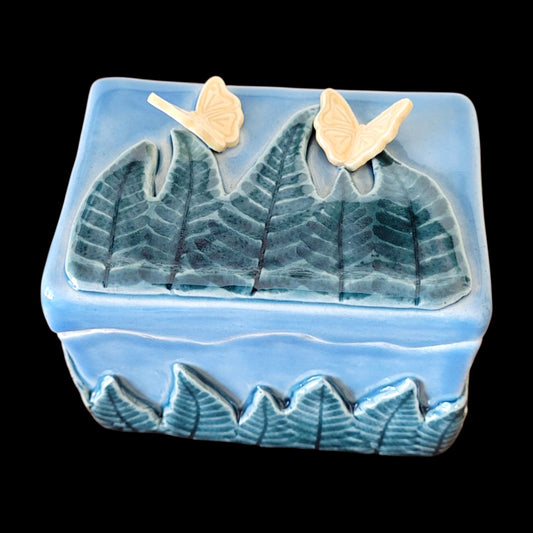 Fern and Butterflies Treasure Box